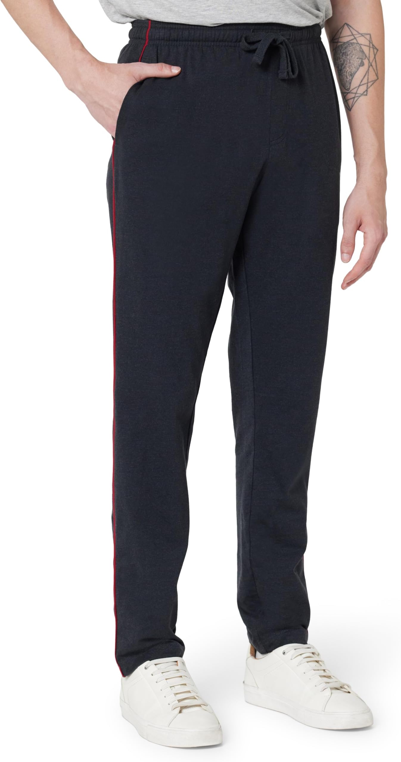 Athleisure Men Regular Fit Track Pants - Cotton Rich - Smart Tech, Easy Stain Release, Anti Stat, Quick Dry, Ultra Soft_50056_Charcoal Melange_M
