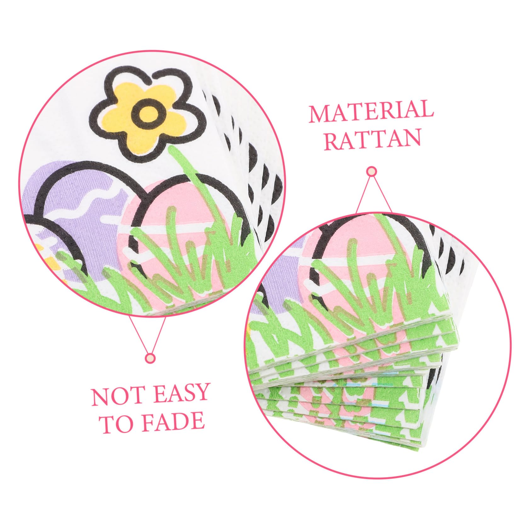 VALICLUD 400feuilles Serviettes Papier De Pâques Couches Pack De Colorées Avec Motifs De Lapins Et Œufs Parfaites Pour Vos Fêtes Et Buffets De Pâques