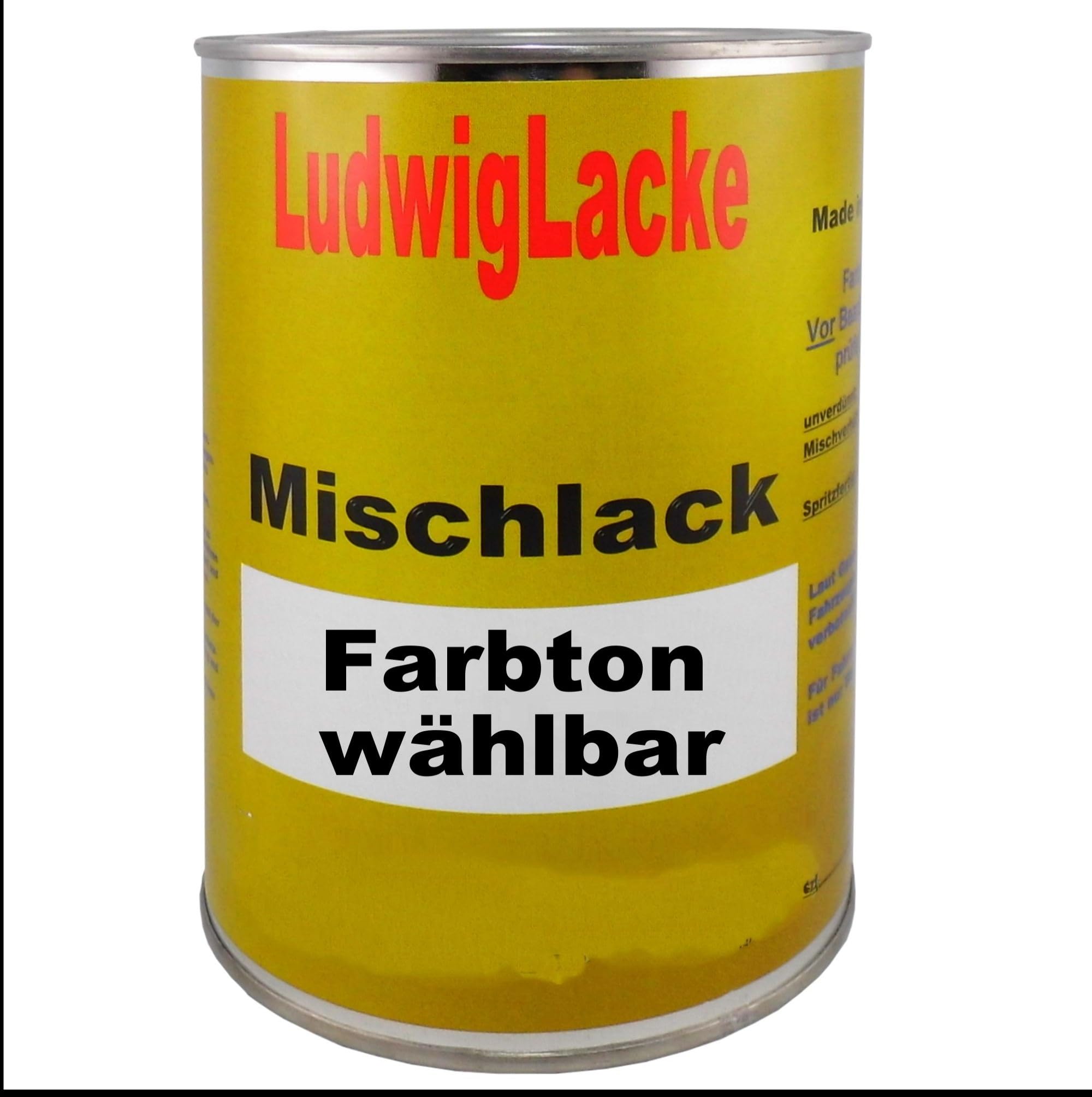 LudwigLacke Autolack Basislack, 1 Liter, Spritzfertig in Wunschfarbe