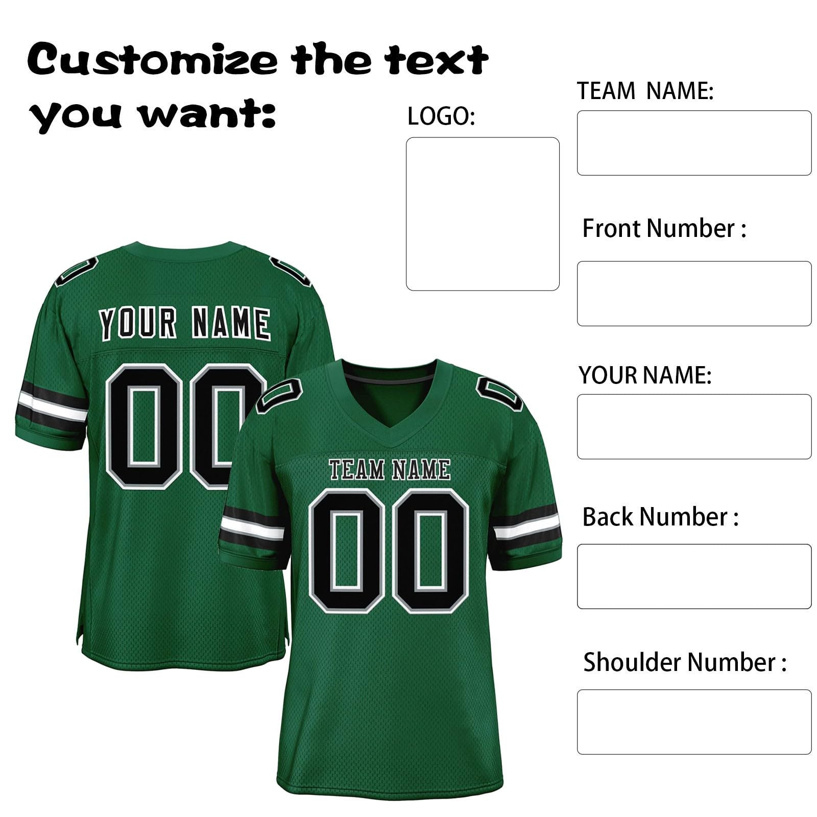 Generisch Personalisiert American Football Trikot Mit Name Nummer Für Kinder Erwachsene Junge Mädchen Herren Damen