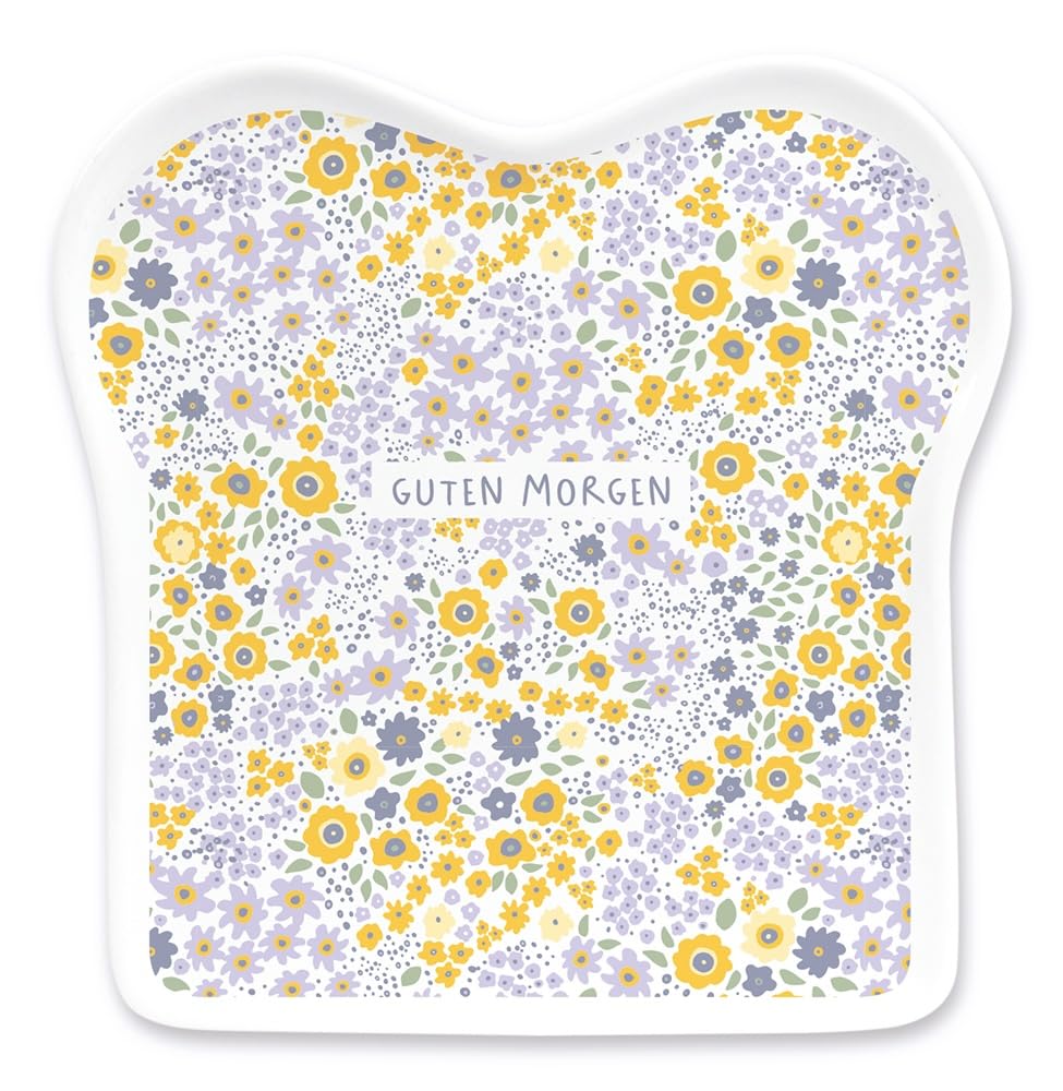 Grafik-Werkstatt Werkstatt Toast Plate with German Text Guten Morgen Porcelain White