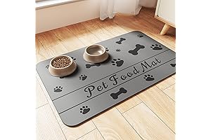 XL Pet Feeding Mat: 12x20" Spill-Proof, Anti-Skid, Quick-Dry Dog Food Mat for Large Pets