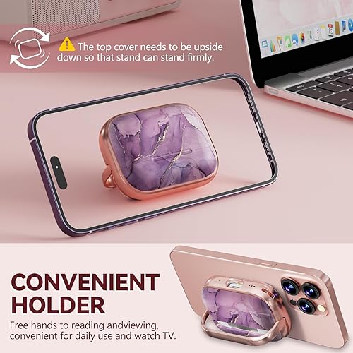 Miniatura 5 de Inesore Funda rígida para AirPods Pro de 2 generación con cerradura, diseño de flores lindas Air Pods Pro 2, fundas rígidas para iPod Pro para