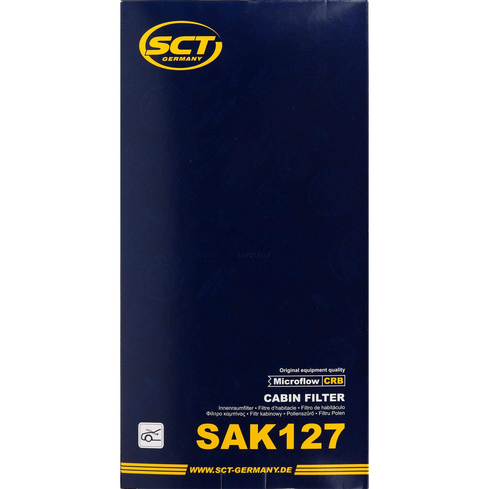QR-Parts Set 85580712 SAK 127 20 filtros originales SCT para habitáculo, filtro de polen