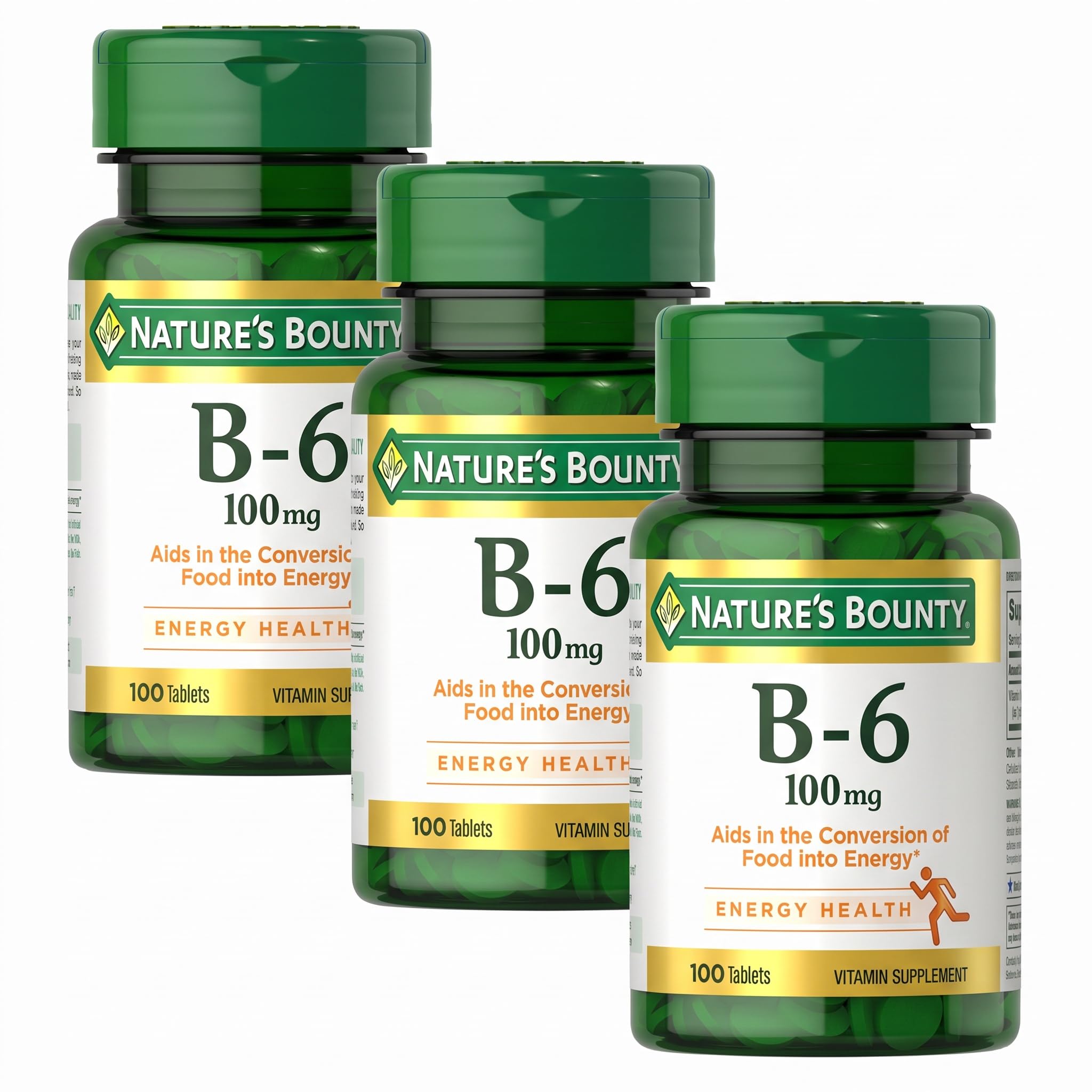 Nature's Bounty Vitamin B6 100mg Tablets - Supports Energy Metabolism & Nervous System Health, 100 Ct — Amazon image 8