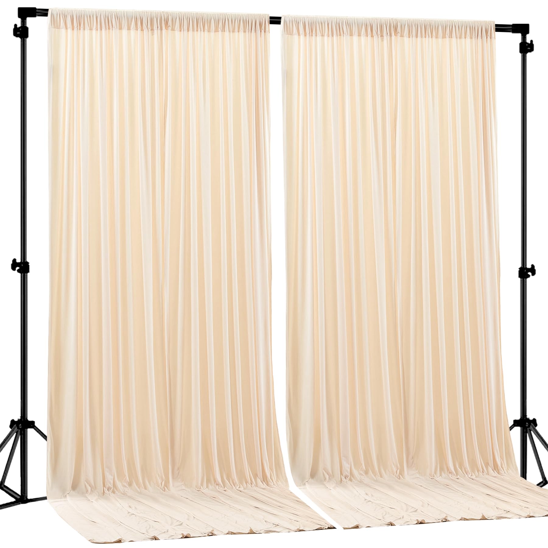 Amazon.com : Champagne Backdrop Curtain 2 Panels-Wrinkle-Free Champagne ...