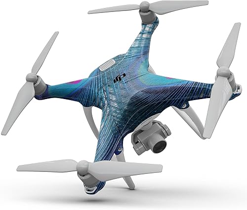Miniatura 10 de Compatible con Drone DJI Mavic - Adhesivo protector de vinilo resistente a los arañazos - Camuflaje digital azul brillante y gris