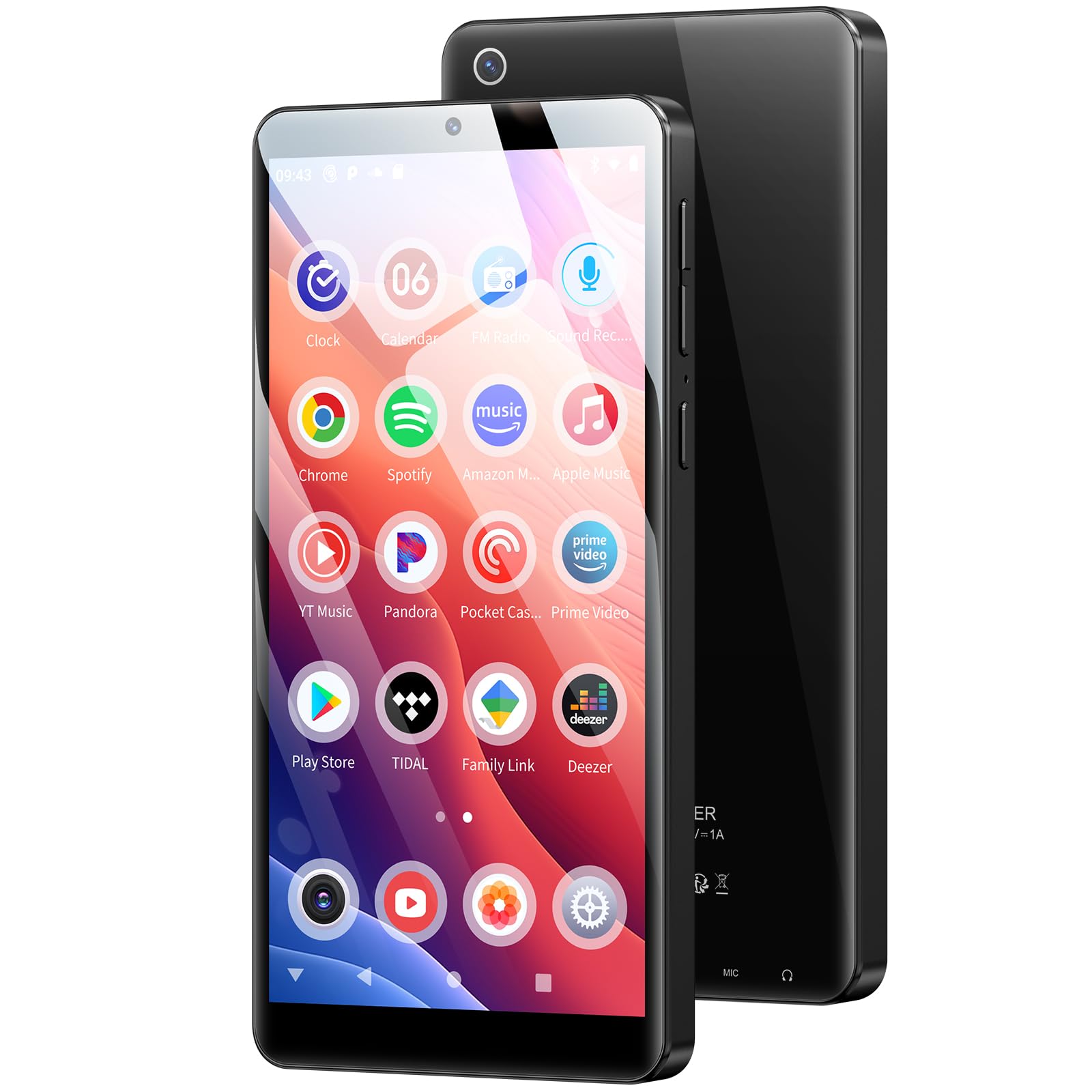 Amazon.co.jp: 5.5インチ Android13 MP3プレーヤー 8コア 128GB内蔵