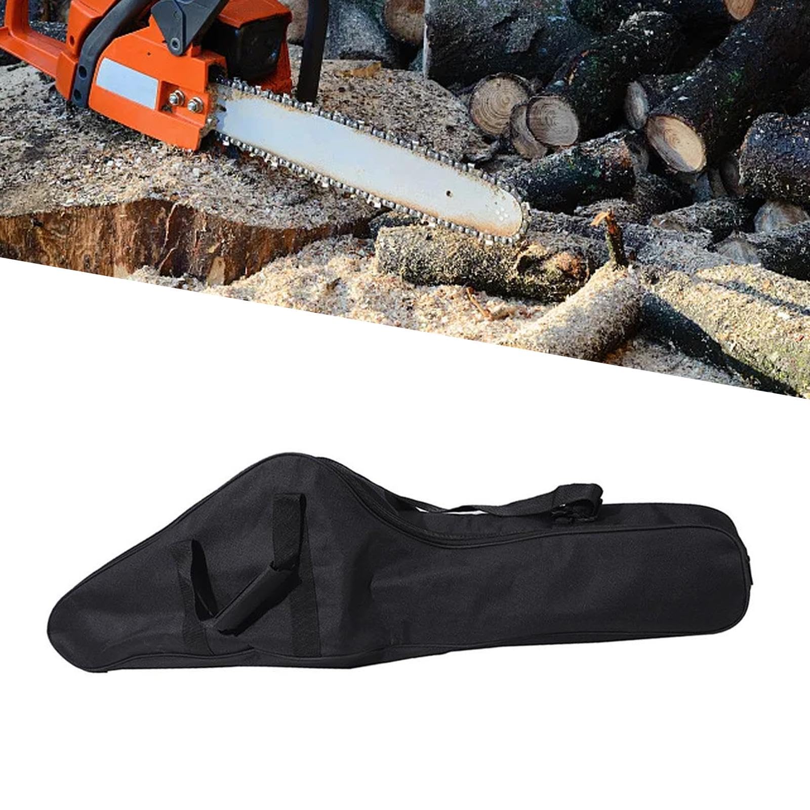Juego de 3 fundas de transporte para motosierra, de viaje, portátil, color negro