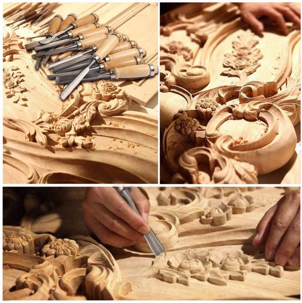 Amazon | 彫刻刀 ノミ のみ 鑿 蚤 入門 12本セット 木工 木彫り 木像