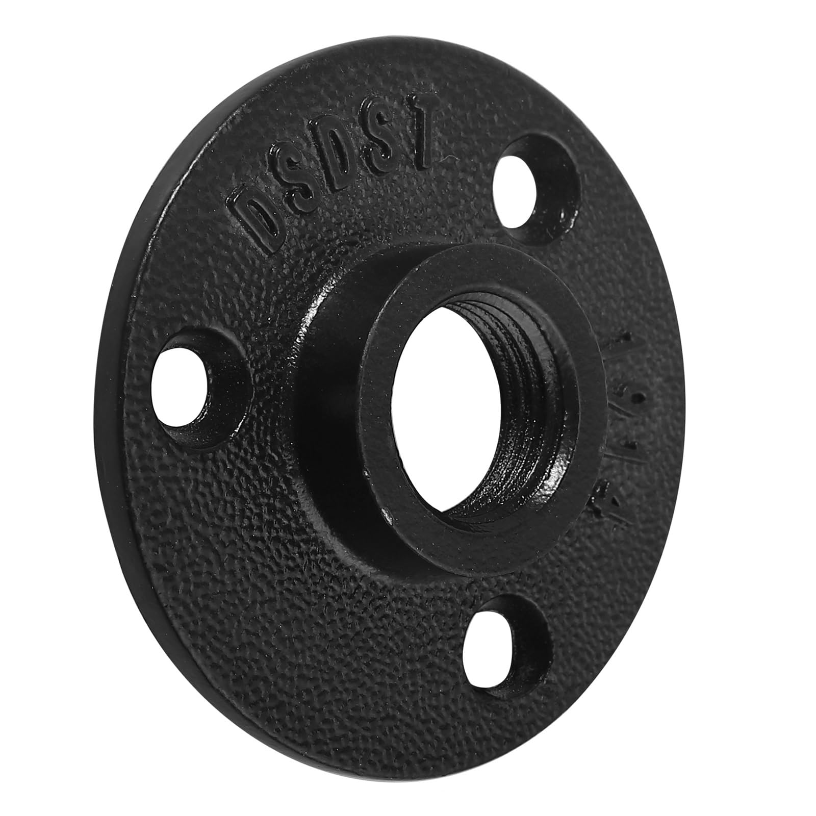 Ozliyy Black 10Pcs Rusty Industrial 1/2" Bsp Flanges Malleable Aluminum Alloy Pipe Fitting Wall Floor For Hanging Rack