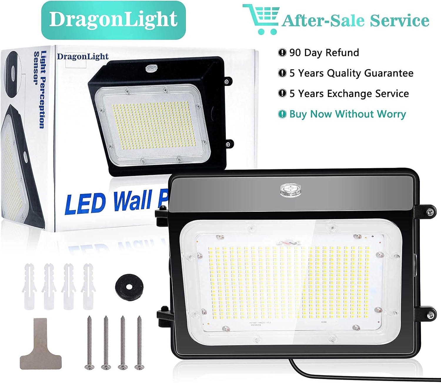 Best Quality 🔥 60W LED Wall Pack Light with Dusk-to-Dawn Photocell, DragonLight IP65 Waterproof Security Flood Lights Outdoor, 5000K Daylight 8,100LM Super Bright 100-277V for Commercial Street & Area Lighting Tech Deals 🔥 60W LED Wall Pack Light with Dusk-to-Dawn Photocell, DragonLight IP65 Waterproof Security Flood Lights Outdoor, 5000K Daylight 8,100LM Super Bright 100-277V for Commercial Street & Area Lighting