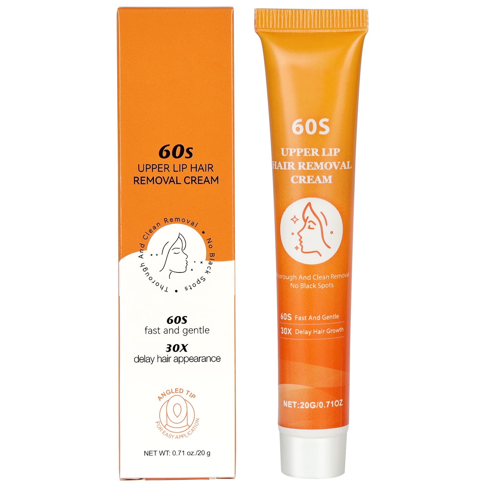 LOPHE Cremas Depilatorias, 20g Crema Depilatoria Facial y Corporal, Cream Depilación para Mujer y Hombre, Hair Removal Cream, Depilación Suave, Sin Dolor, Adecuado para Pieles Sensibles (Estilo D-1pc)