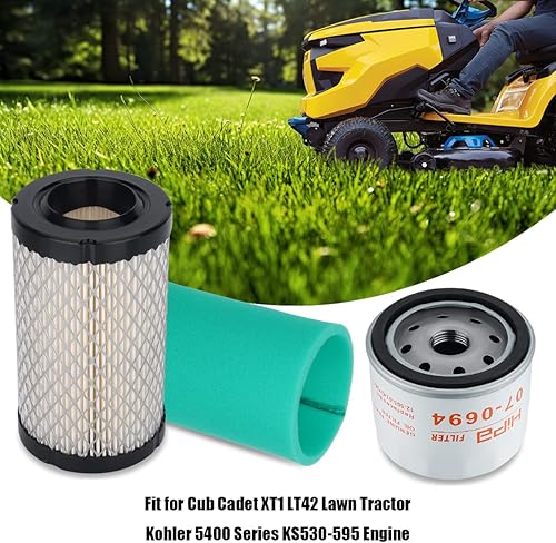 Miniatura 4 de Hipa 22 083 01-S 22 883 01-S1 Filtro de aire Cub Cadet XT1 LT42 Kit de cambio de aceite para Kohler Serie 5400 KS530 KS540 KS590 KS595 Kit de