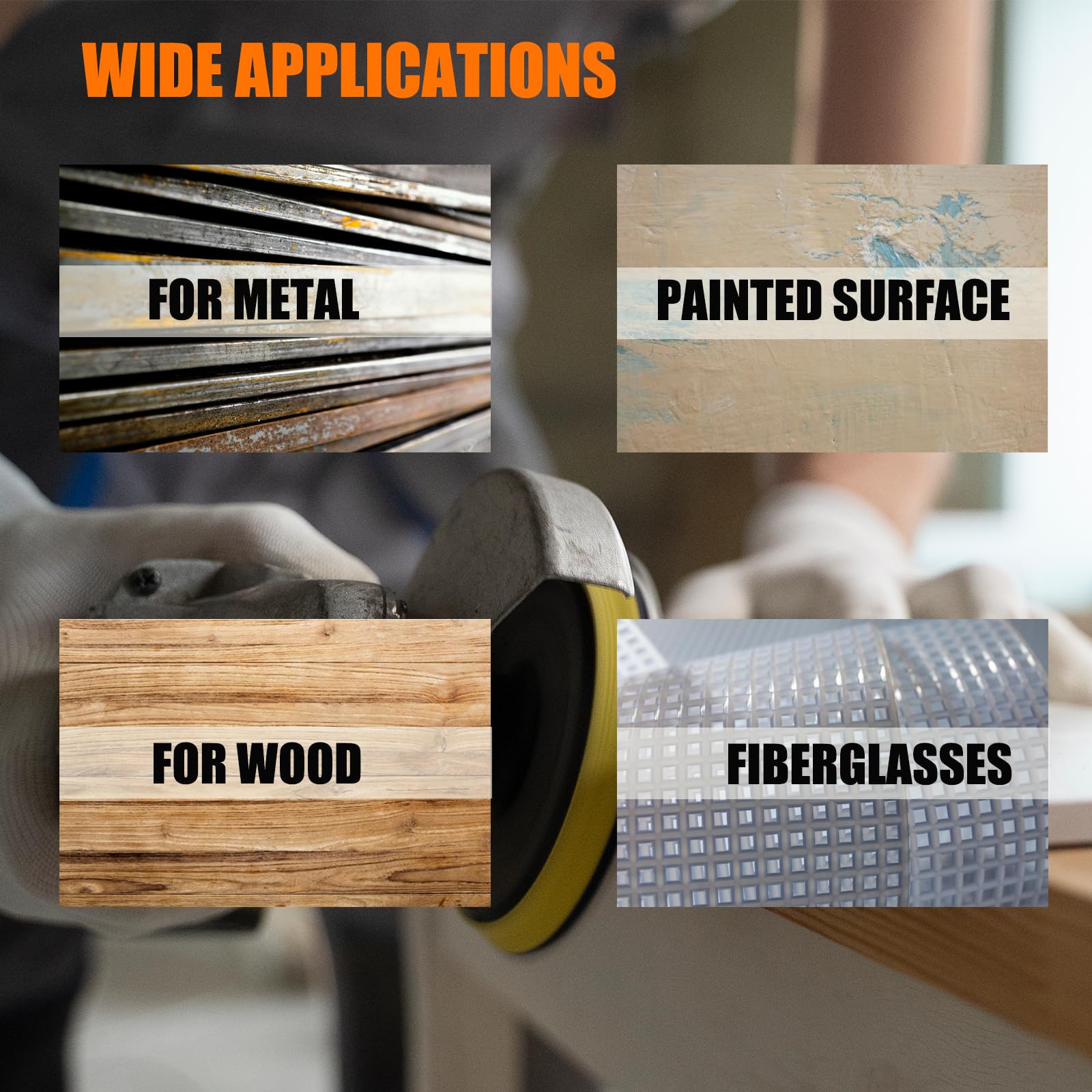 Produktbild von CUBEWAY 100x Schleifscheiben 150 Mm Klett – 10 Körnungen (40–400), Für Exzenterschleifer, Holz, Metall, Spanplatte – Antistatisch