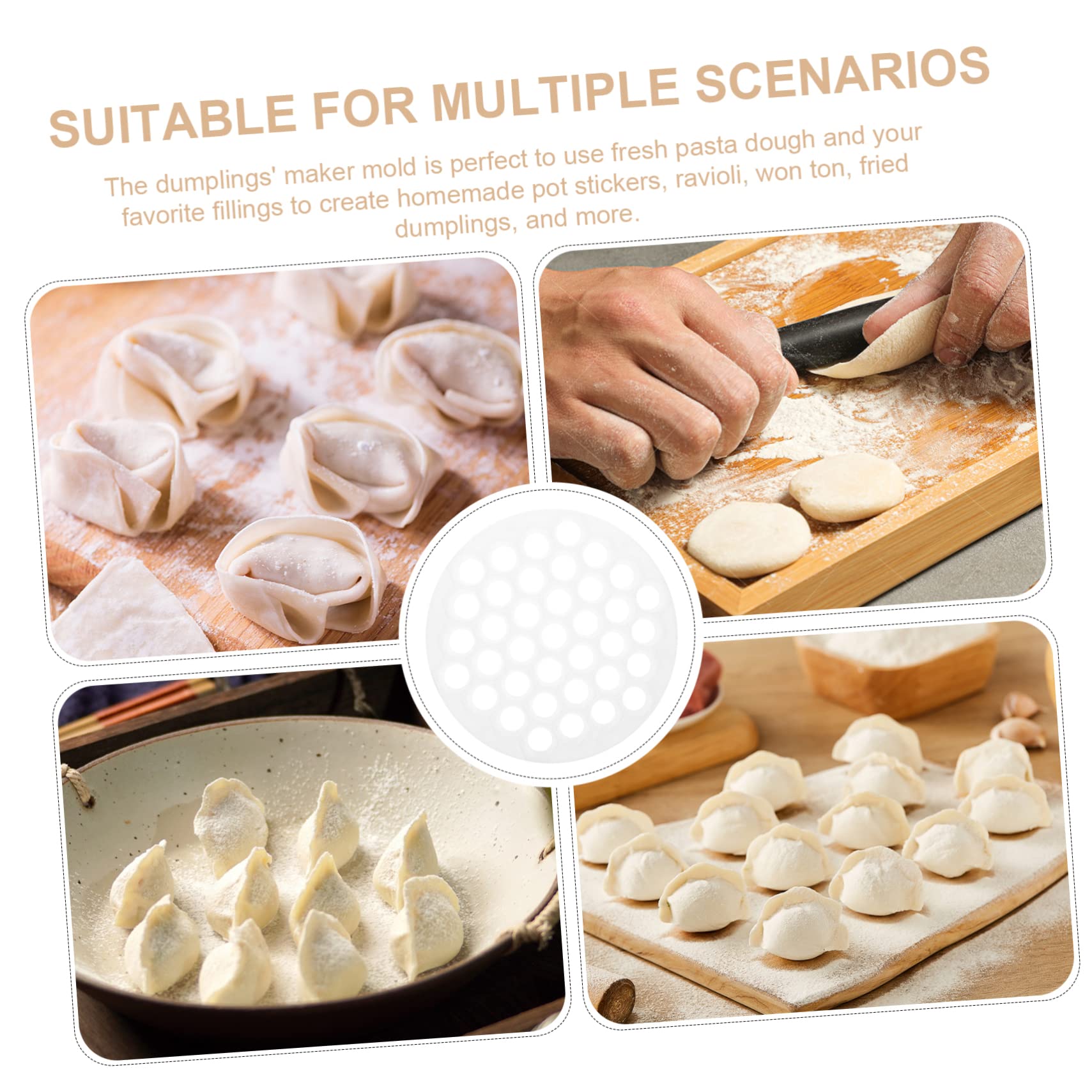 Homoyoyo Dumpling Maker Machine Press Set Meatball Maker Household Dumpling Kitchen Supply Multi-hole Easy to Clean