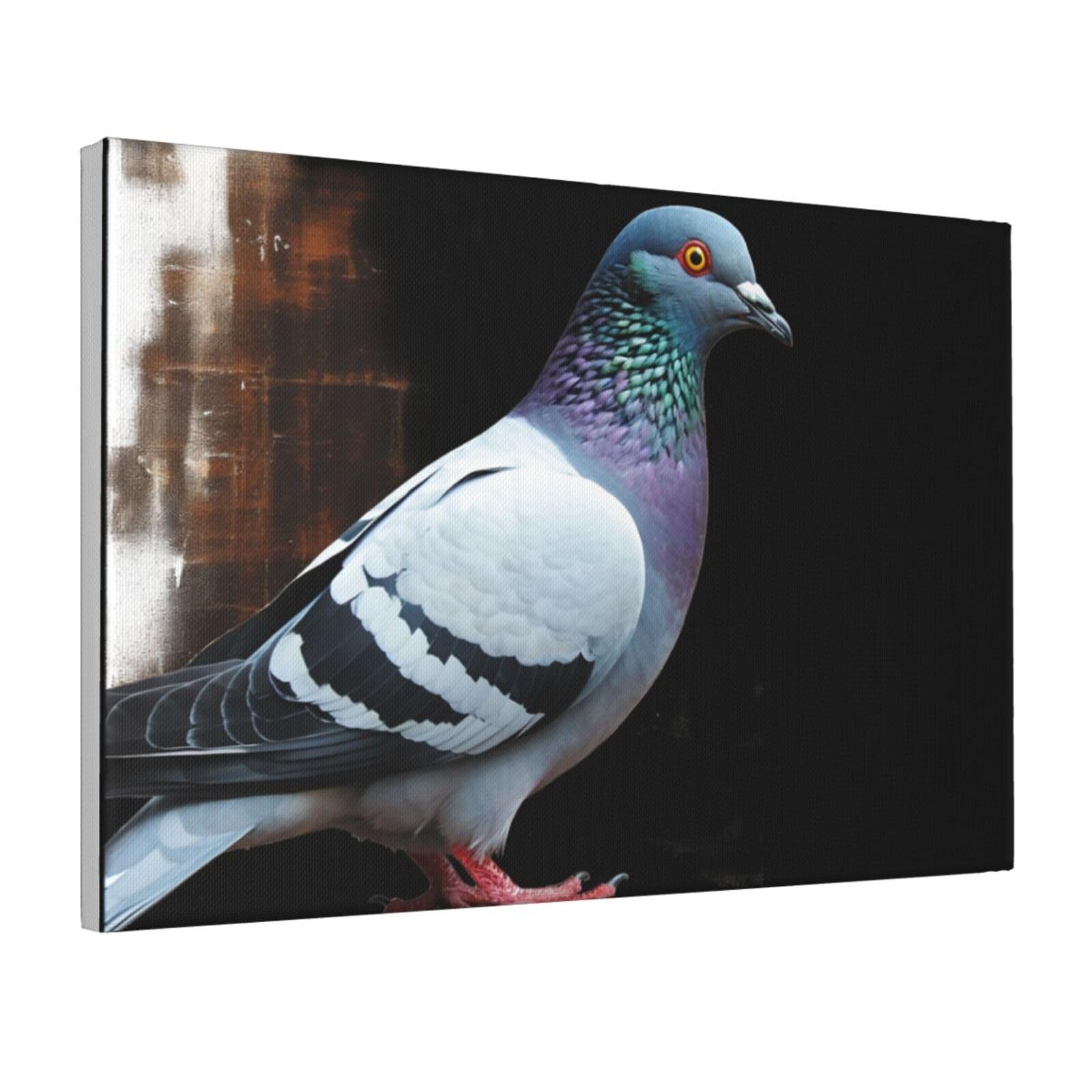Framed Wall Art for Living Room Art Work, Pigeon Picture Prints Modern Office Wall Paintings Poster Aesthetic Wall Decorations for Home Decor Ready To Hang 8"x12"
