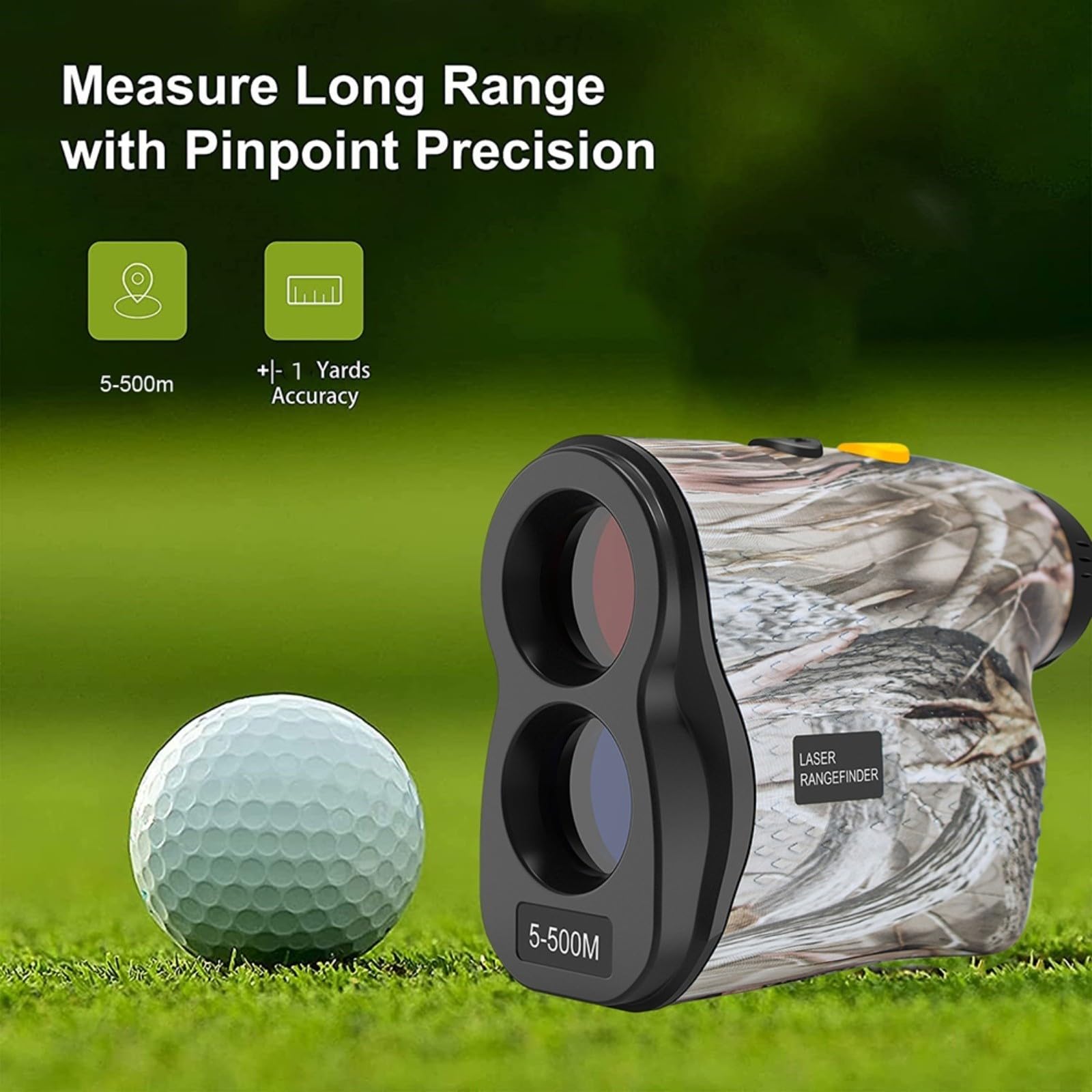 Golf Monokular Entfernungsmesser, Digitaler Hochpräziser Entfernungsmesser, Golf Monokular Entfernungsmesser mit 6X Vergrößerung für Golftraining, Jagd