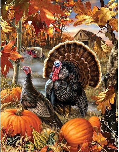 Miniatura 3 de SUNSOUT INC - Gobbler Farms - Rompecabezas de 1000 piezas grandes por artista: Dona Gelsinger - Tamaño terminado 27" x 35" Acción de Gracias - MPN #