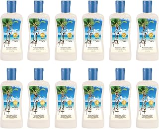 Sunscreen Suntan Lotion - SPF 15, Broad Spectrum UVA/UVB Protection, PABA, Paraben, Gluten & Cruelty Free, 6 FL OZ (Pack of 12)
