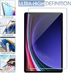 Backlit Keyboard Case for Samsung Galaxy Tab S10 Lite/ S10 FE/ S9 FE 5G 10.9 Inch/Tab S9 11 Inch with Screen Protector, Wineecy 7 Colors Light Detachable Wireless Keyboard with PU Leather Folio Case