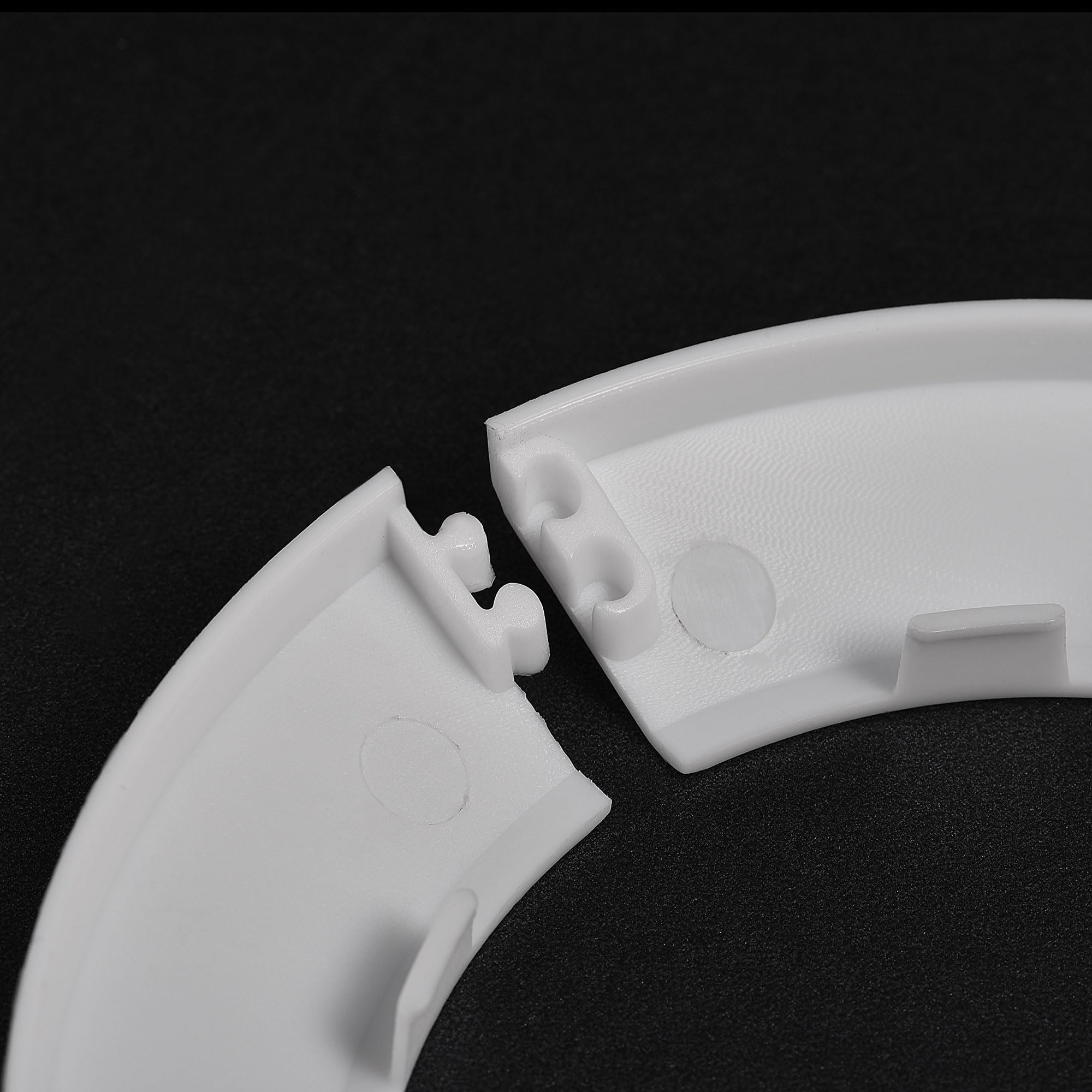 TOP-VIGOR 10pcs 13mm Pipe Cover Decoration, Click-in PP Plastic Escutcheon Pipe Collar for Water Pipe Drain Line - Image 4