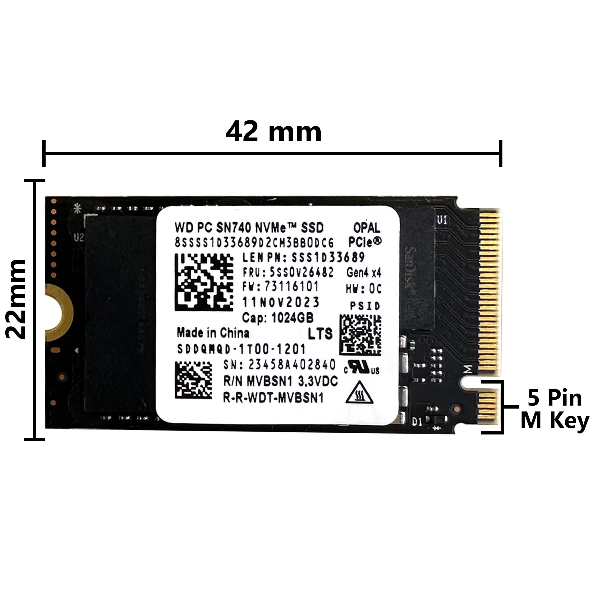 Amazon.in: Buy Oemgenuine WDC SN740 1TB M.2 2242 PCI-e 4.0 Gen