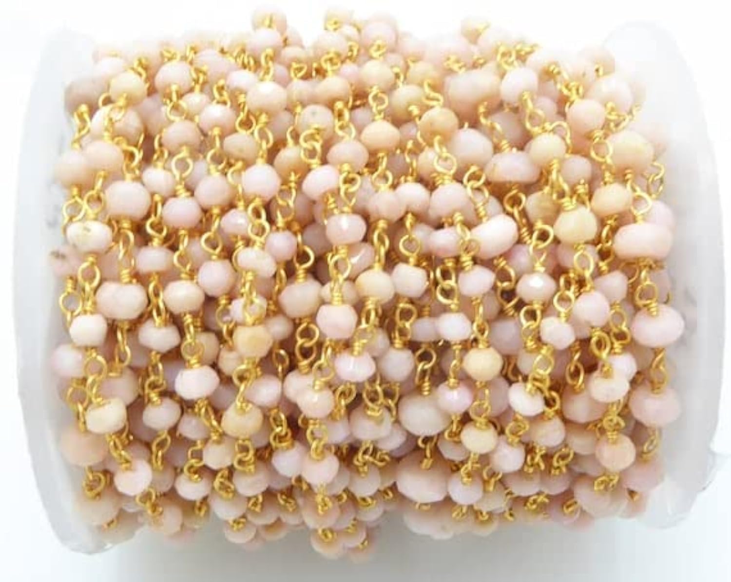 Opaline rose en fil de 30cm pour customiser vos tenues bohèmes d'été