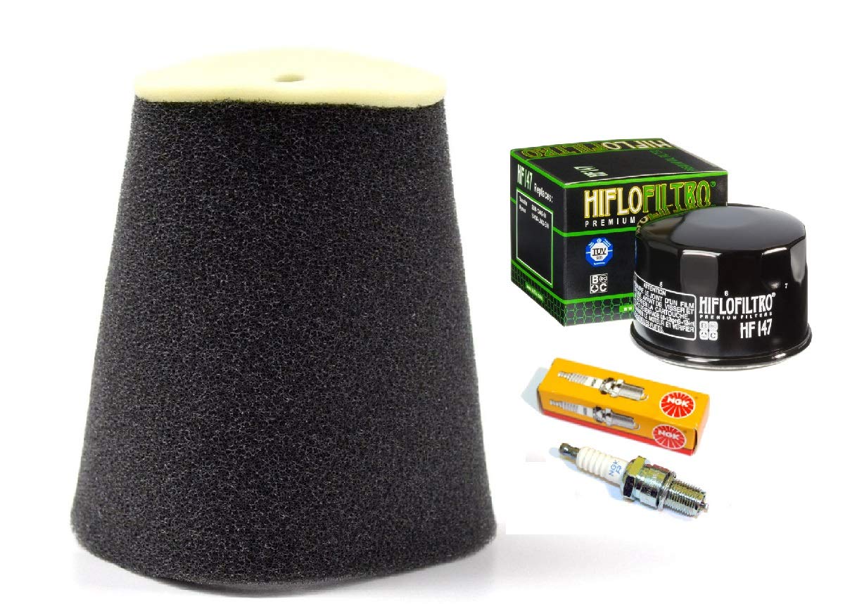 Air Filter, Oil Filter & NGK Spark Plug Kit For 2001-2005 Yamaha Raptor 660 YFM660R ATV - Maintenance Combo