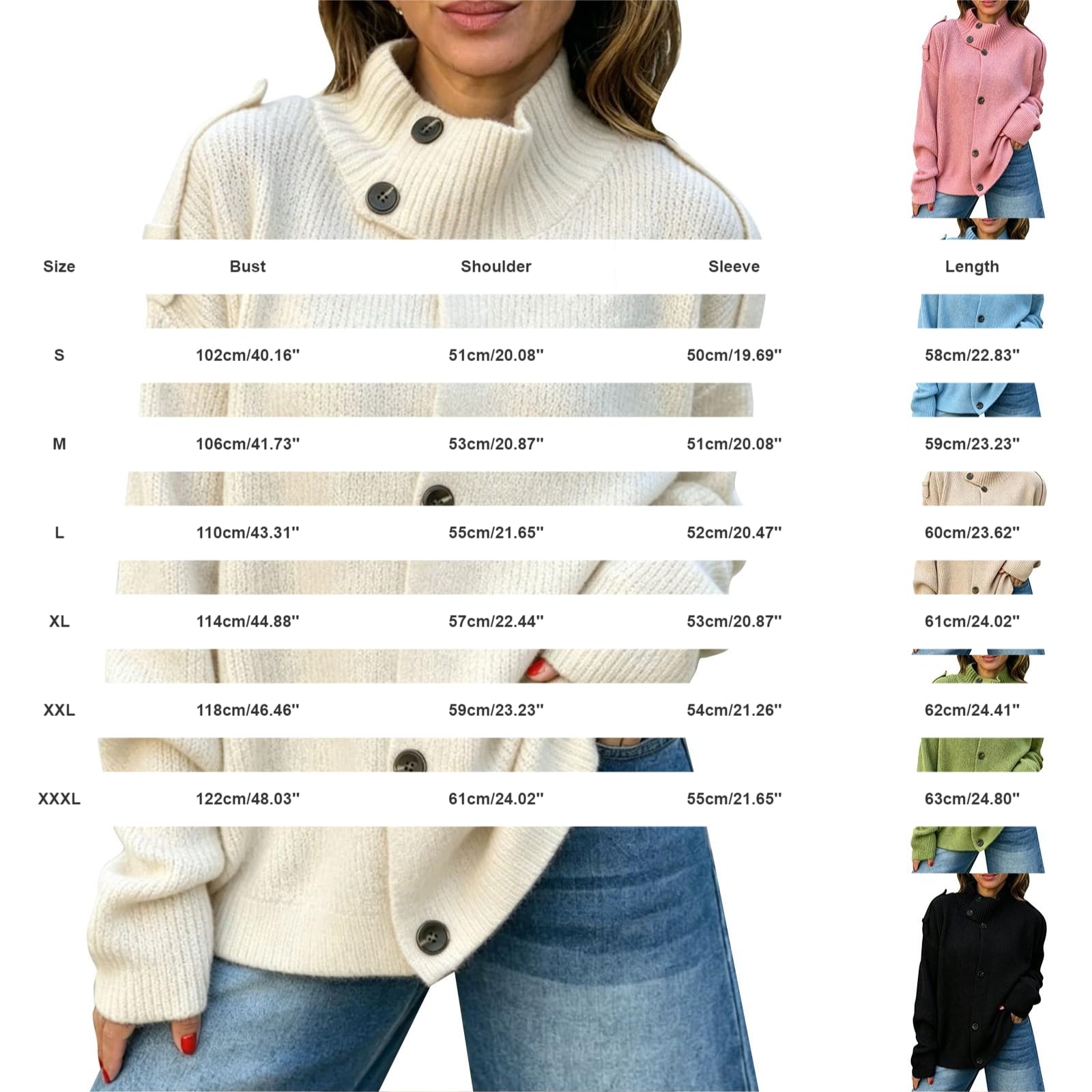 Generisch Cárdigan casual de manga larga para mujer, ropa de abrigo suave y transpirable, cárdigan fino y ligero, cárdigan de punto fino casual grueso, cálido, abrigo de punto suave