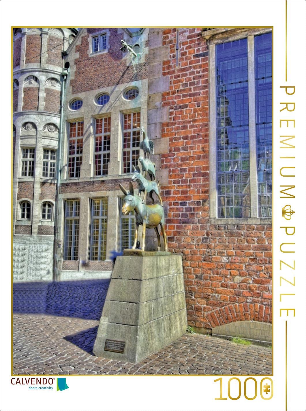 CALVENDO Puzzle 'Bremer Stadtmusikanten' 1000 Teile | 64x48 Cm, Premium-Qualität Aus Europa