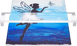 BENECREAT Artist Leaning Bridge Hand Acrylic Wrist Rest for Computer Keyboard, 14inch Transparent Creative Artist Bridge for Painting