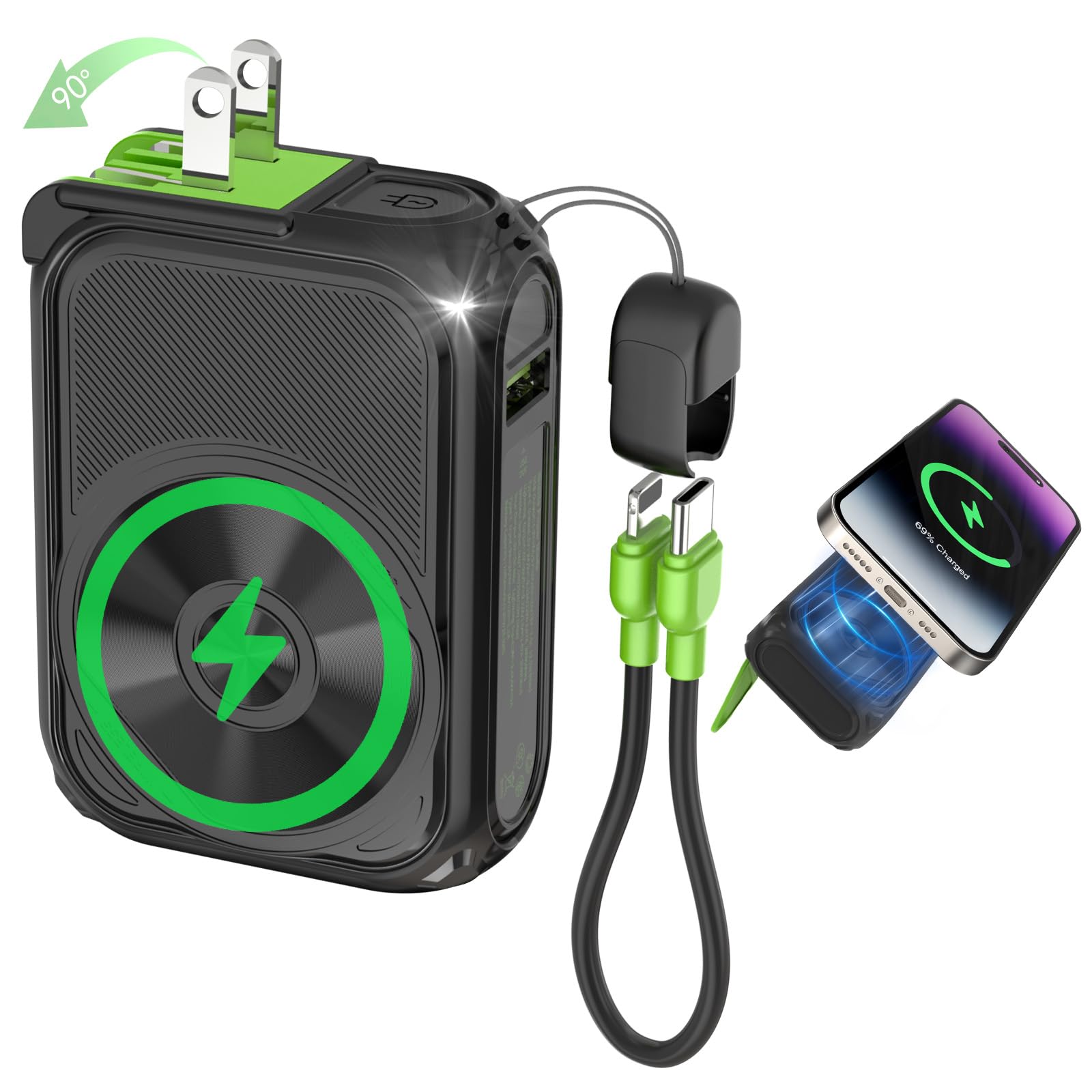 Amazon.com: SEANCHEER P05 Portable Charger, Magnetic Power Bank