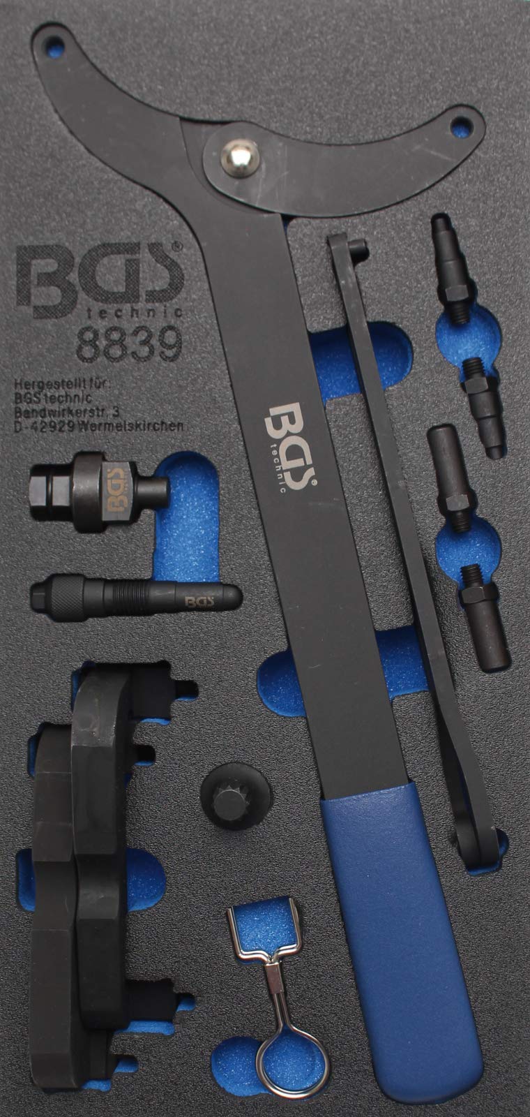 BGS 8839 | Werkstattwageneinlage 1/3 | Motor-Einstellwerkzeug-Satz