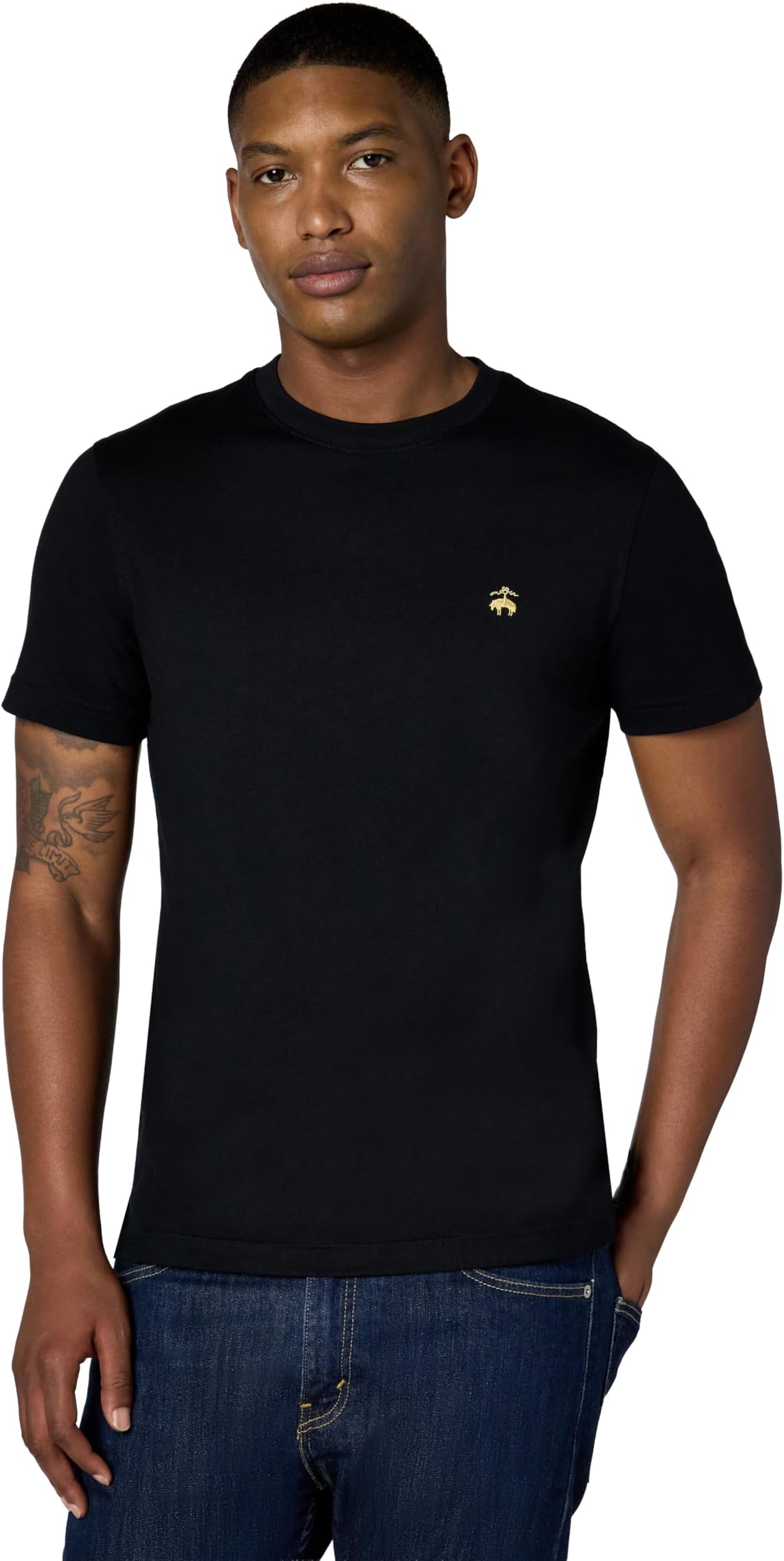 Men's Short Sleeve Cotton Crewneck Logo T-Shirt