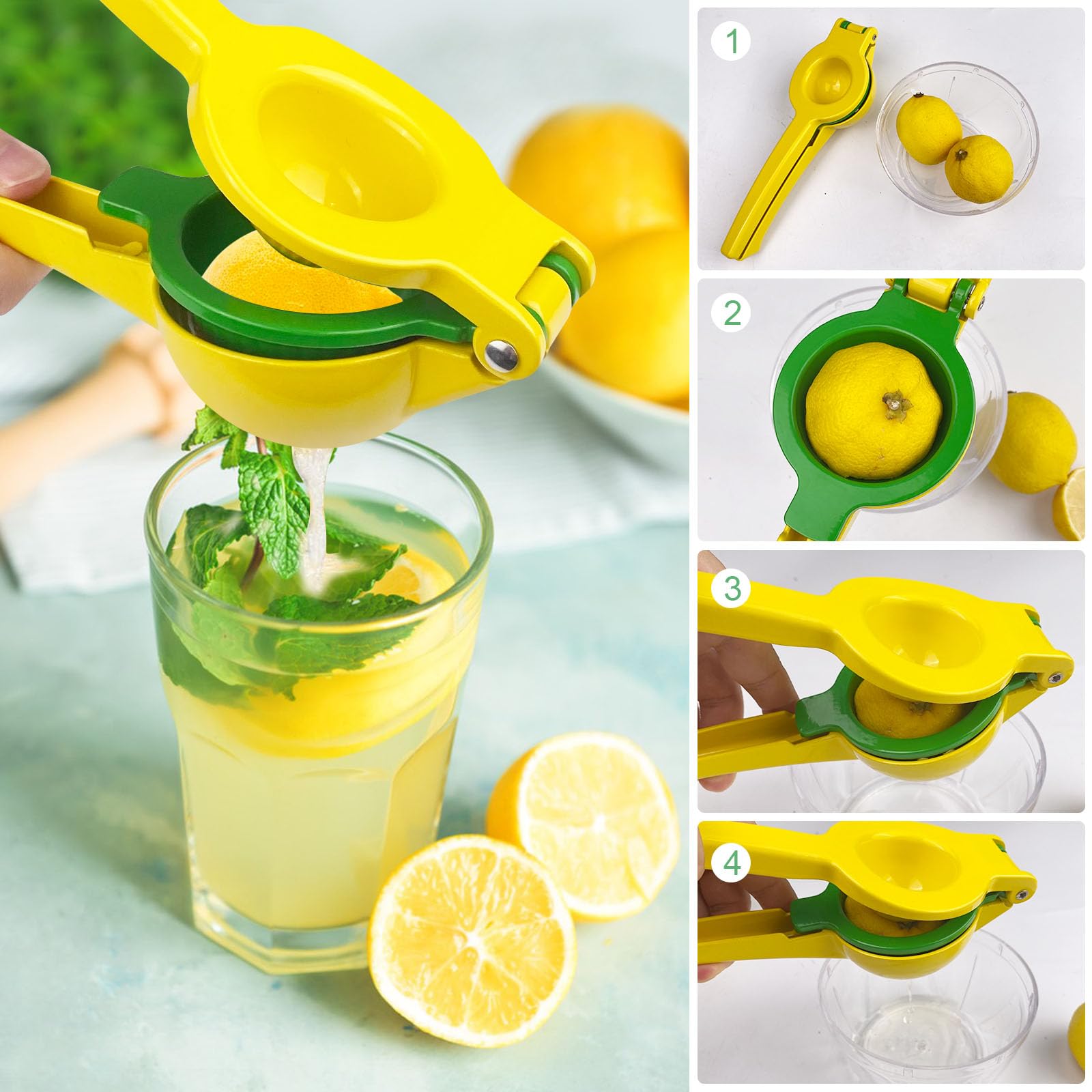 Lixiluxia Zitronenpresse Aus Aluminium - Manueller Entsafter Für Zitrusfrüchte