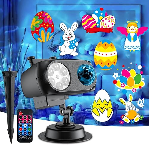 Luces de proyector para exteriores, efecto HD 10 en 1, luces de decoración de vacaciones para interiores con ondas oceánicas 3D, 8 patrones de
