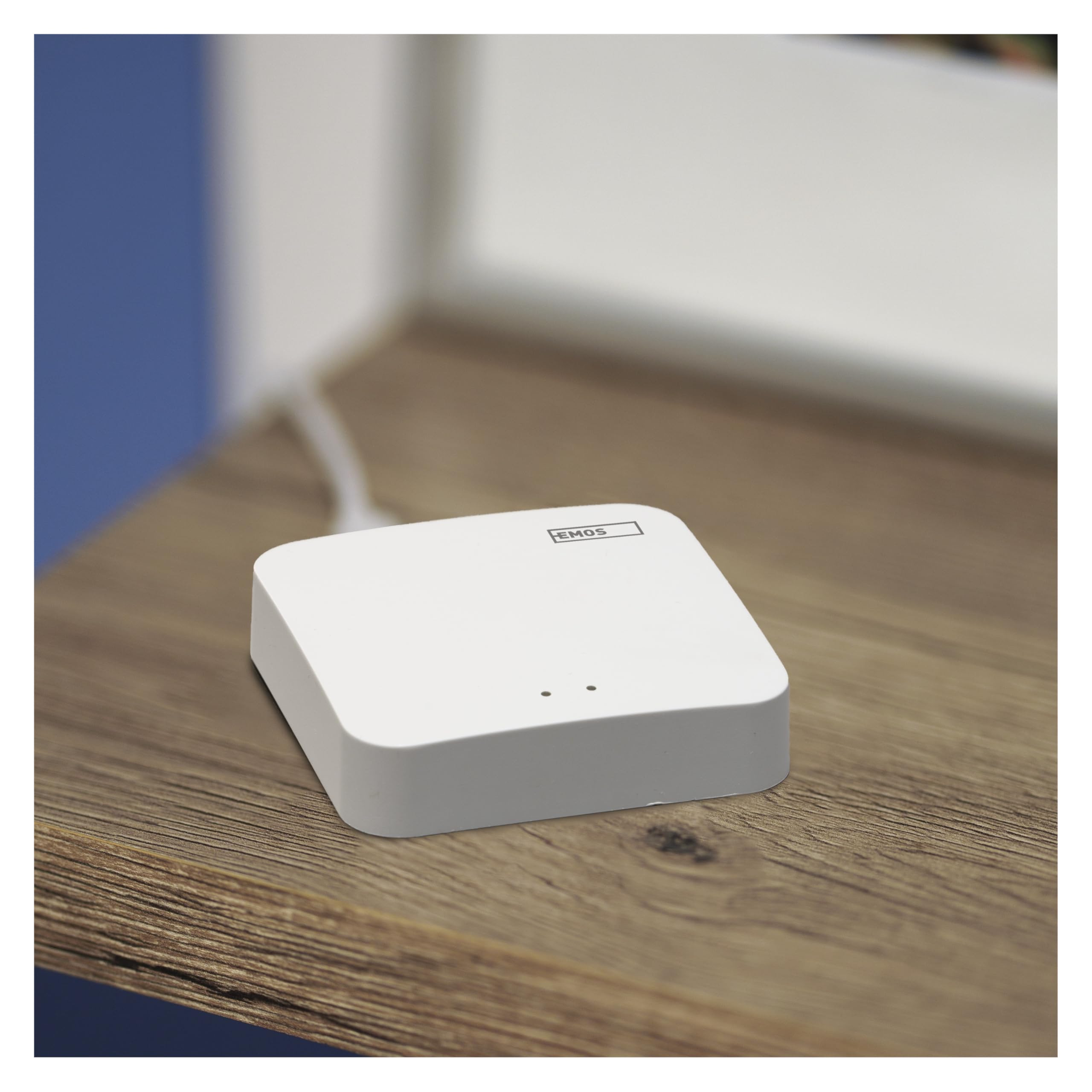 EMOS GoSmart ZigBee Passerelle IP-1000Z Smart Home Hub Compatible avec Tuya, Smart Life, Prise en Charge Bluetooth, 2,4 GHz WiFi, 6 x 6 cm, Blanc