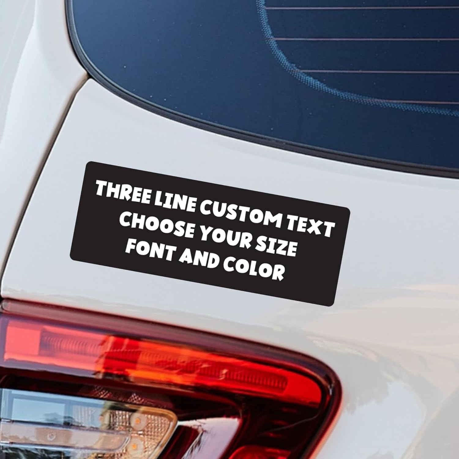 Magnet Me Up Custom 8x3 Inch Rectangle Magnet, 5 Pack, Customizable for Businesses, Personal Use, Choose Your Text, Upload Image, Magnetic Vinyl for Car and Any Magnetic Surface, Crafted in USA