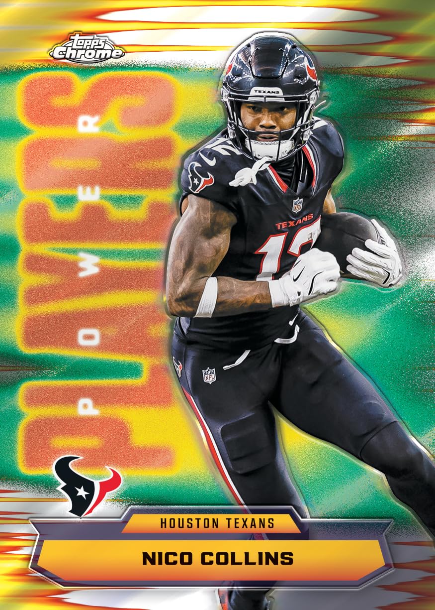 Topps Chrome® Football 2025 – Value Box (zawiera 4 karty w opakowaniu, 7 opakowań w pudełku).