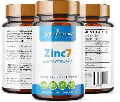Zinc7 Daily Immune Support 50mg Triple Action Zinc Complex for Deep Sleep, Mental Clarity & Strong Immunity | Natural Energy, Hormone & Metabolism Support | 60 Vegan Capsules 3