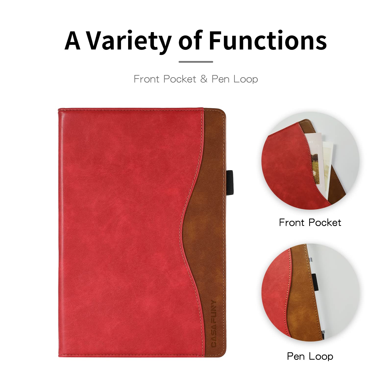 Succtopy Cover per Lenovo Tab M10 Plus (3rd Gen) 10.6 Pollici 2022 TB128XU/TB128FU 360 Gradi di Rotazione Girevole Case Protettiva con Porta Penna Custodia Lenovo Tab M10 Plus 3rd Gen - Rosso
