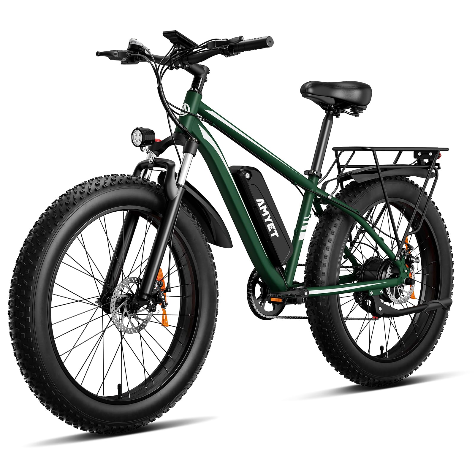 AMYET EB26 Electric Bike for Adults Peak 1500W Electric Bicycle 48V 15AH (720WH) Battery Electric Bike 26" Fat Tire Mountain 28mph 7 Speed Gears Ebike
