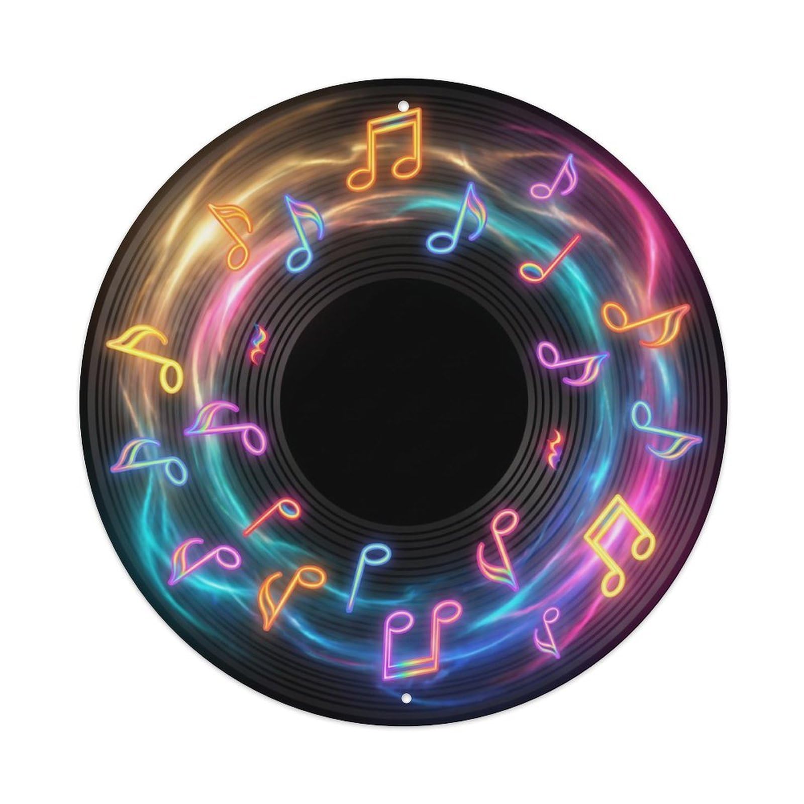 Colorful Music Vinyl Records Mystical Color Aura Metal Tin Sign