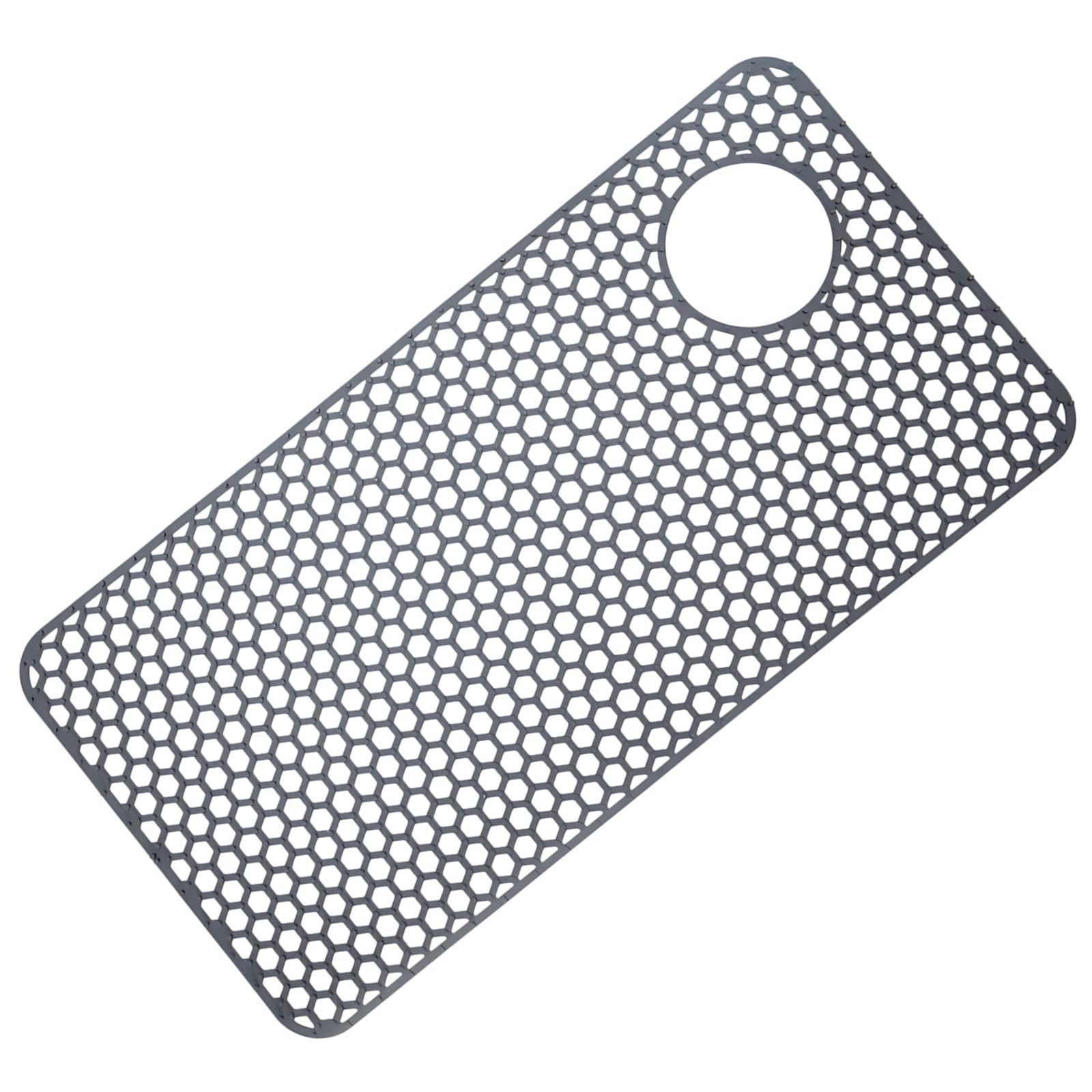 Tapete de secado de platos grande de silicona con drenaje superior derecho para cubeta de cocina