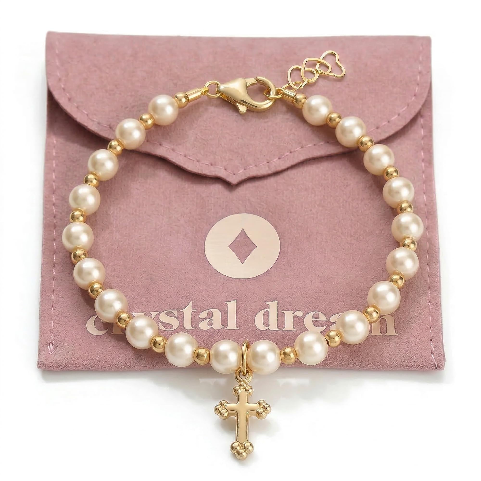 Crystal Dream Gold-Filled Baptism Bracelet