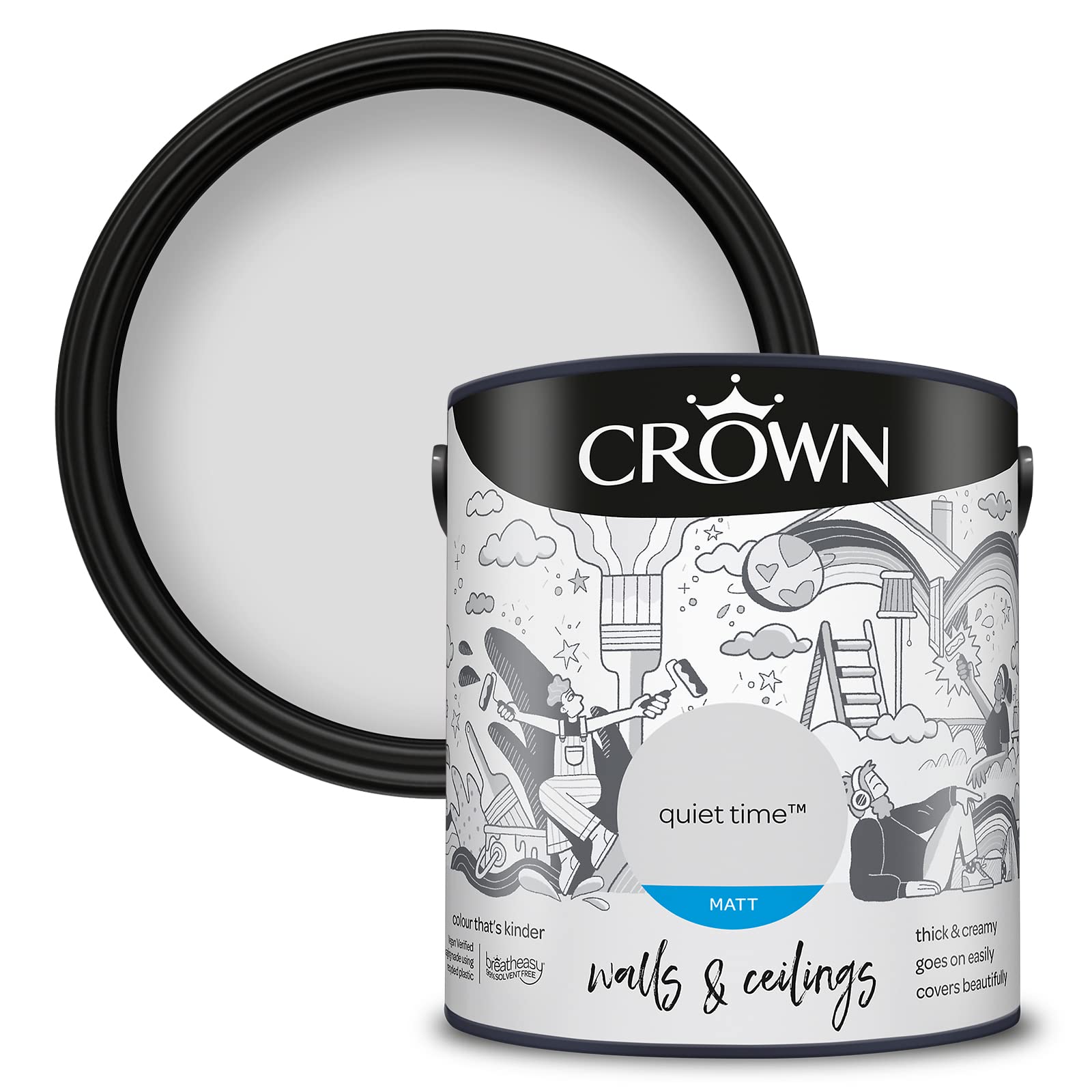 Crown Matt Emulsion Paint - White - 2.5L