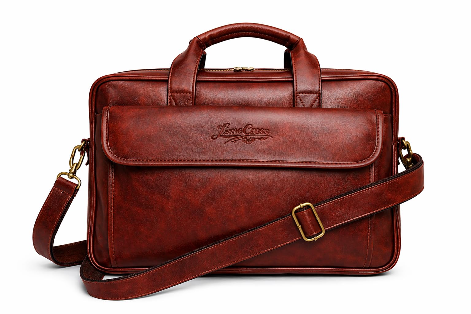 Vegan Leather Laptop Messenger BagI Padded Laptop Compartment I Carry Handles with Adjustable Strap I Fits Upto 15.6 Inch Laptop/MacBook I Padded Laptop Compartment (inch16 x3x11)-picture-40