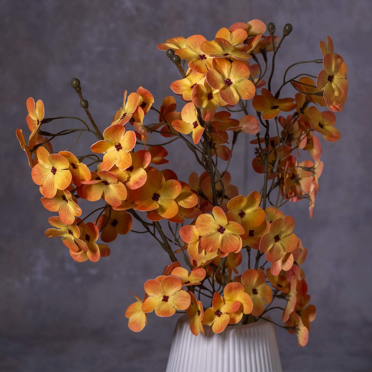 SYPRAM PRODUCTION rtificial Orchid Orange Flower Bunch Artificial Flowers for Party Decor Home Décor Wedding Decor