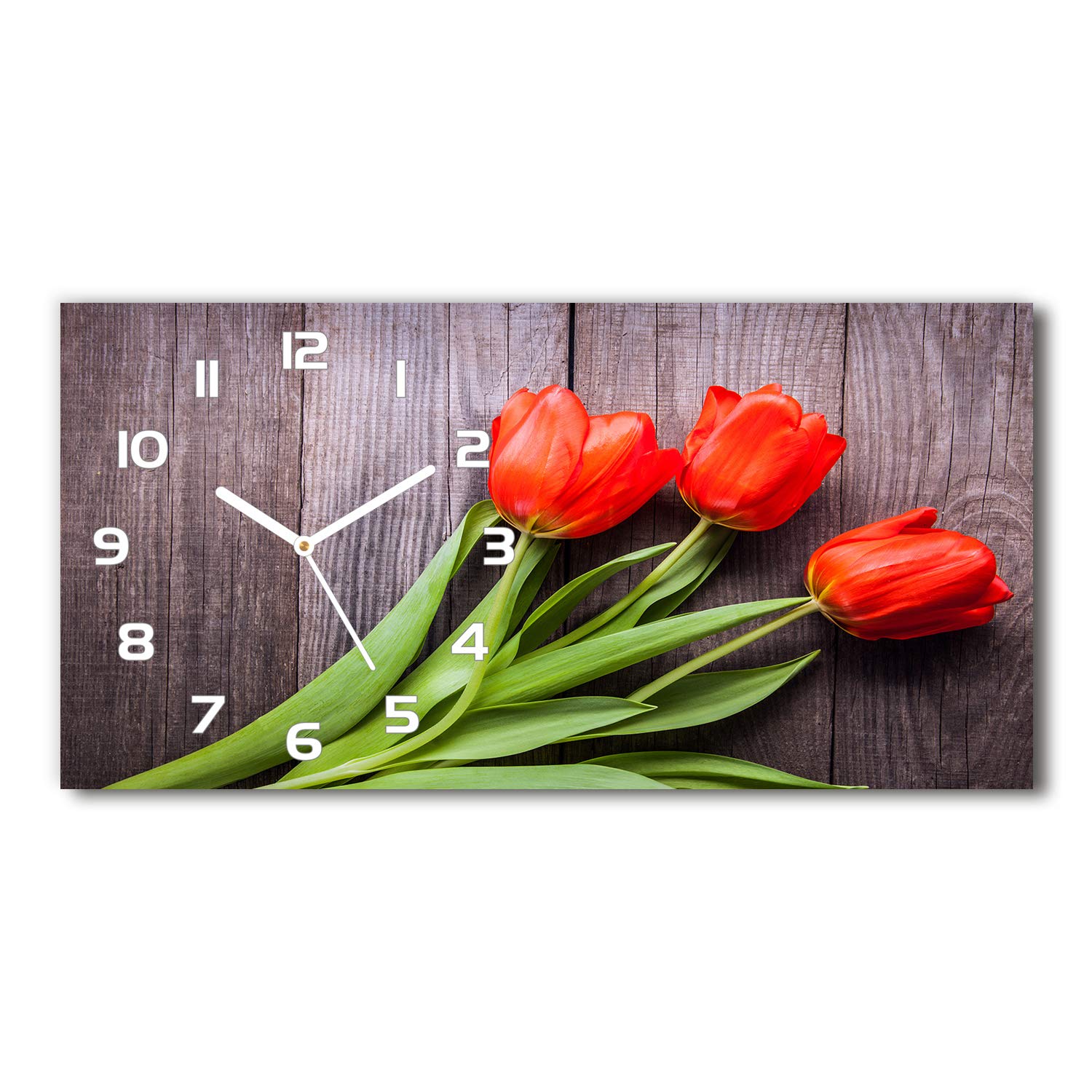 Horloge en verre silencieuse Tulup sur pied pour un salon zen